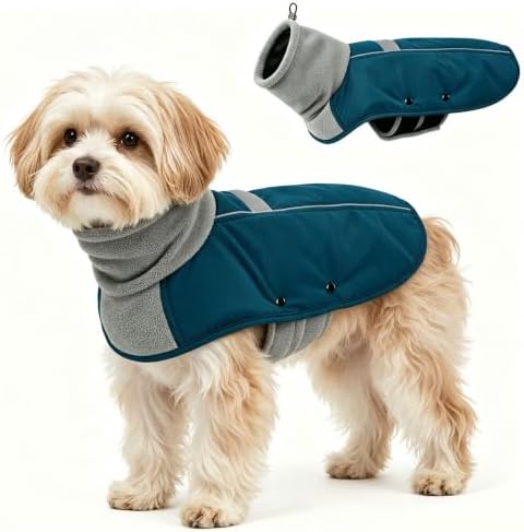 ASENKU Dog Coat Turtleneck Dog Winter Jacket for Small Medium Lar...
