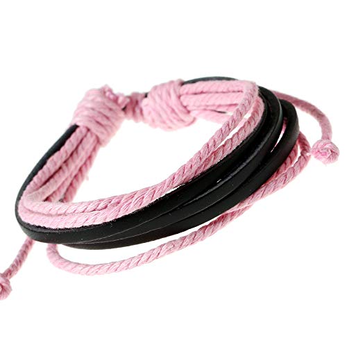 Bracelet en cuir tissé main de qualité supérieure et style rétro