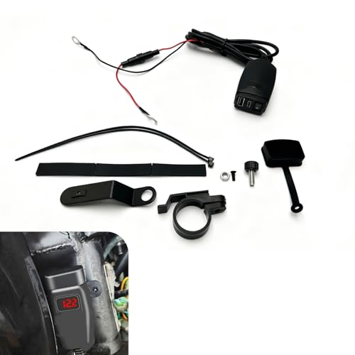 Teybouk Motorcycle USB Charger, DC12V-24V PD+QC3.0 Fast Charging, TP-C Mobile Phone Car Charger, for 7/8