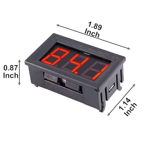 Indicateur digital 12V vert anti surchauffe Fahrenheit LED - 7