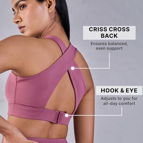 Image of Kica Crostini Full Coverage Sports Bra - High-Impact Support & Quick-Dry KICASKN Fabric