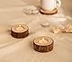 Lawei 20 Stück Teelichthalter aus Holz Kerzenhalter Personalisierte Votivkerzenhalter Holz Timber Pile für Hochzeit, Party, Geburtstag, Halloween, Dekoration