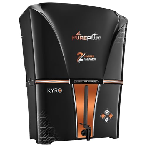 Image of Pureplus Alkaline + ORP with Copper + RO + UV + UF + TDS Controller /Adjuster RO Water Purifier 12 Liter Storage Tank Home and Office (Made In India)