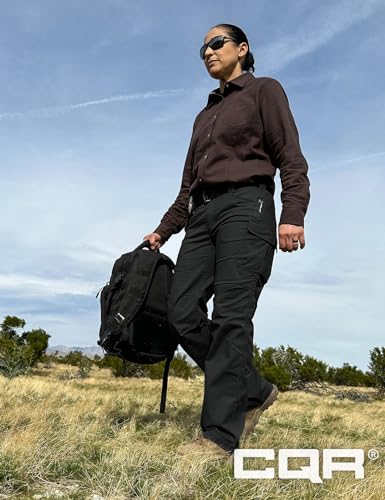 CQR Women's Flex Stretch Tactical Pants, Water Resistant Ripstop Cargo Work Pants with Pockets for Outdoor & Hiking - Image 4