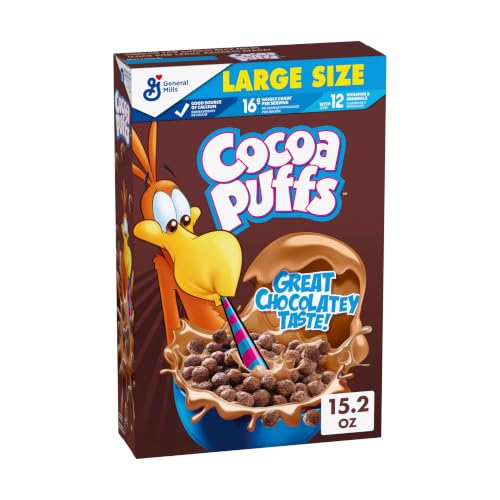Image of Cocoa Puffs, Chocolatey Breakfast Cereal, Large Size, 15.2 oz
