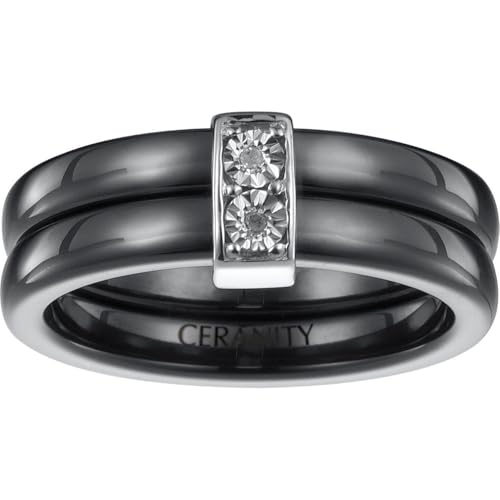 Bague Kinsley en Argent avec diamant blanc - Phebus Ceranity