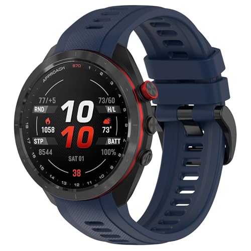 [DKEnjoy] For GARMIN(�K�[�~��) Approach S70 42mm/47mm �o���h�A�V���R�[�� �������X�g���b�v�A�ϋv���X�|�[�c�X�g���b�v �h���� �y�� ���v�x���g (�_�[�N�u���[, 42mm)