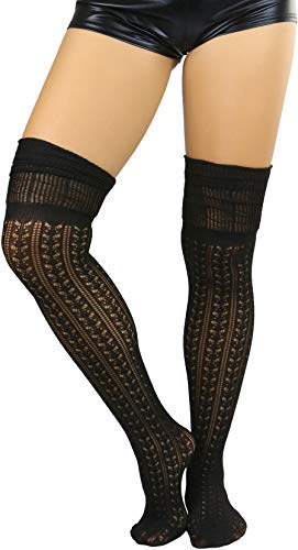Image of ToBeInStyle Women's Over The Knee Knit Thigh High Warm Socks