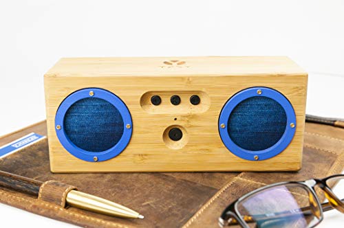 SCHWAIGER Altoparlante Bluetooth piccolo | mini altoparlante Bluetooth Altoparlante stereo | jukebox | casse per altoparlanti Bluetooth da legno di bambù certificato FSC | Micro USB | AUX