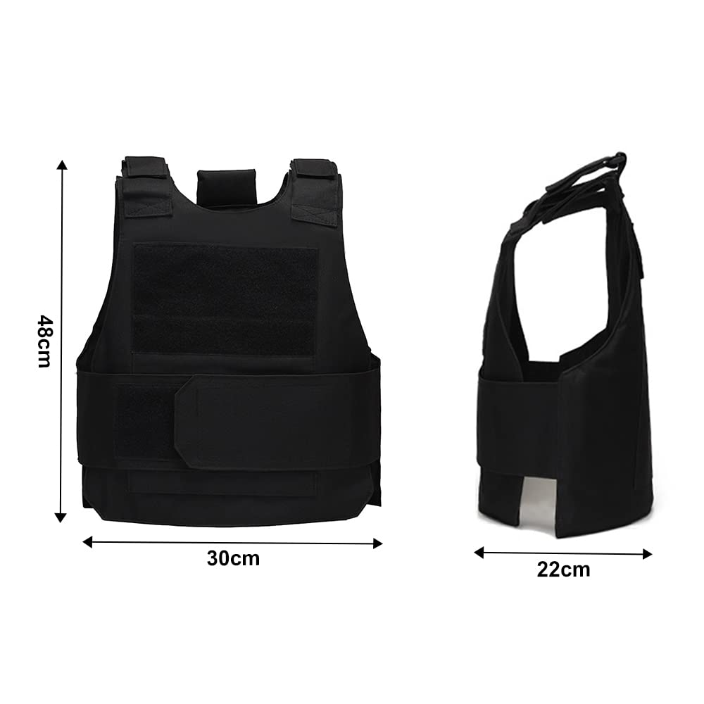 mizikuu Chaleco Táctico Militar, Chaleco Multifuncional unisex Chaleco Anticorte Antipuñaladas para Pesca Caza Senderismo Safari Trabajo Entrenamiento, Talla única, Negro