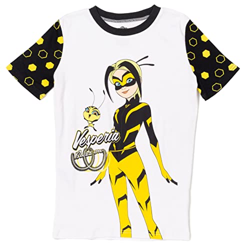 Miraculous Rena Rouge Vesperia Girls Pajama Shirt and Shorts Sleep Set Little Kid to Big Kid2