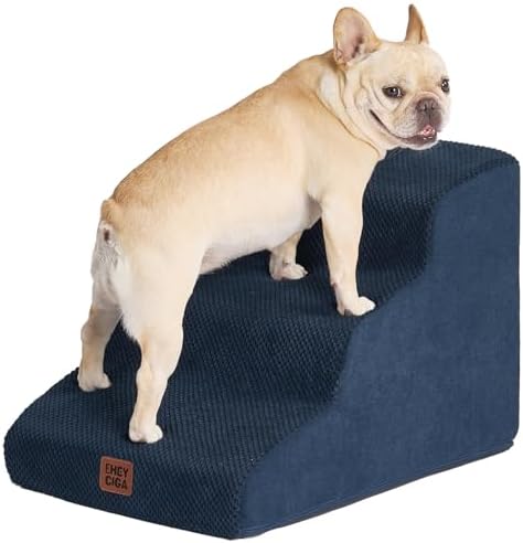 EHEYCIGA Curved Dog Stairs Ramp for Small Dogs 15.7