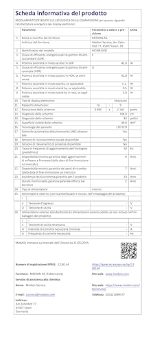 MEDION 108 cm (43 Zoll) Fernseher (Fire TV, 4K Smart TV, Dolby Vision HDR, Dolby Atmos, Prime Video, Bluetooth, DVB-T2, MD 843500) MEDION 108 cm (43 Zoll) Fernseher (Fire TV, 4K Smart TV, Dolby Vision HDR, Dolby Atmos, Prime Video, Bluetooth, DVB-T2, MD 843500)