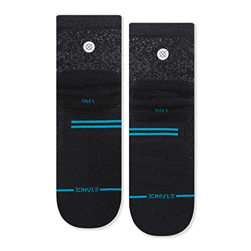 Stance Run Light Quarter - Unisex Socks - Ankle Protection - Active Fabric - Channeled-air Cushioning Black LG (US Men's Shoe 9-13, Women's Shoe 11-14) One Size3