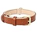 Hund und günstig Kaufen-HEELE Hundehalsband, Hundehalsband mit Gepolstert und Echtes Leder, Verstellbar, Halsband für Welpen Kleine Hunde, Braun, XS
