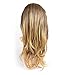 Ty.Hermenlisa 28" 195g Long Wavy Layered 3/4 Head Wig One Piece Clip in Synthetic Hair Extensions for Thick Volume Body Wave Women Weft Hairpiece Accessory Ombre Light Golden Brown