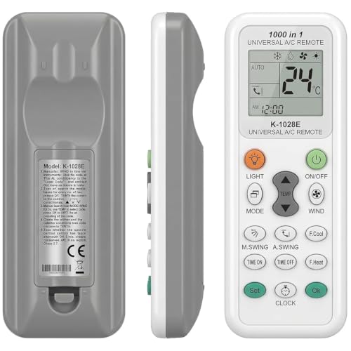 Miniatura 8 de Mando Aire Acondicionado Universal K-1028E 1000 en 1 Pantalla LCD | Cuenta con Temporizador, Reloj y Refrigeración Rápida, Compatible con LG, Samsung, Gree, Toshiba, Haier, Midea y Más Marcas
