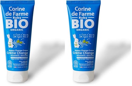 Corine de Farme - Crème Change Apaisante Certifiée Bio 100ml - à l'Extrait de Calendula Bio et à l'Huile d'Olive Bio - Formule 100% Clean Beauty - Convient aux Peaux Sensibles - Fabriquée en France