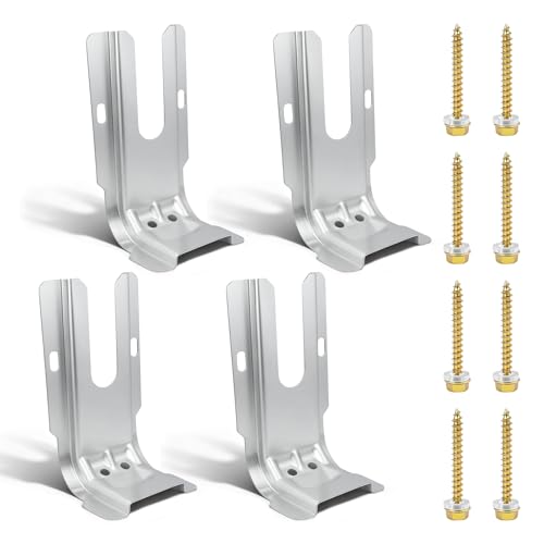 4 Pcs Stove Anti-Tip Bracket Replacement Compatible with Frigidaire Universal Floor/Wall Mount Range Safety Kit Replacement for 316112005 316112004 316107200 316541700 PS3655242