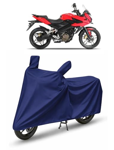 Image of Bike Cover for Bajaj Pulsar F250 with Side Mirror Pocket & Buckle Belt | HIGH Material Quality | Weather Resistant