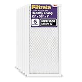 Filtrete 12 x 36 x 1 AC Ofen-Luftfilter, MERV 12, MPR 1500, zertifiziert Asthma- und allergiefreundlich, 3 Monate plissiert, 2,5 cm elektrostatischer Luftreinigungsfilter, 6er-Pack (tatsächliche Größe