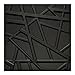 Produktbild Deccart - 3D Wandpaneele Decke Deckenverkleidung Paneele Styropor Wandverkleidung Deckenplatten Wall Deko Panel Wand Panels Polystyrol 50x50 cm Line 12 m², 48 Stück, Schwarz