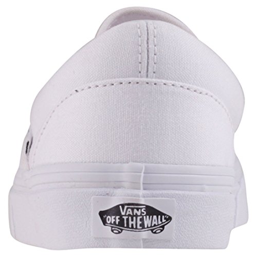 VANS Classic Slip Ons Skate Shoes Sneakers Canvas Surf True White 8 Men 9.5 Women