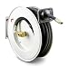 REELWORKS Oil Hose Reel Retractable PRO 1/2" x 50' Feet Long Premium Commercial SAE.100R1AT Hose MAX 2320 PSI Spring Driven Steel Construction Heavy Duty Industrial Single Arm & L-Shape Base