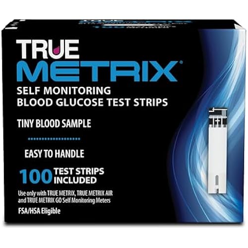 TRUE METRIX Self Monitoring Blood Glucose Test Strips, 100 Count