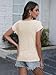 Womens Tops Holiday Outfits Fashion 2025 Elegant Cowl Neck Short Sleeve T Shirts Apricot Blouses Dressy Casual Sexy Off Shoulder Summer Basic Shirts Apricot XXL