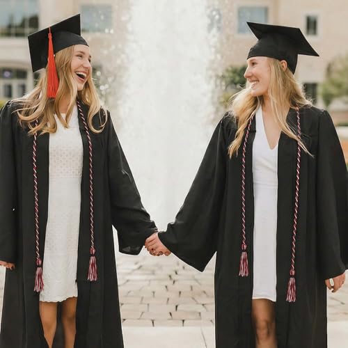 Image of GraduationMall Graduation Honor Cord 68 inch BlackRedWhite