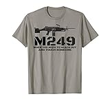 M249 Machine Gun Love 2nd Amendment Adult Pro Gun Army T-Shirt