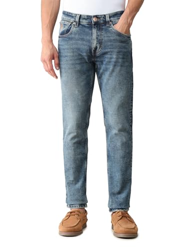 Image of U.S. POLO ASSN. Denim Jeans for Men - Slim Tapered Fit, Mens Jeans for Office & Regular Wear - 36, Blue
