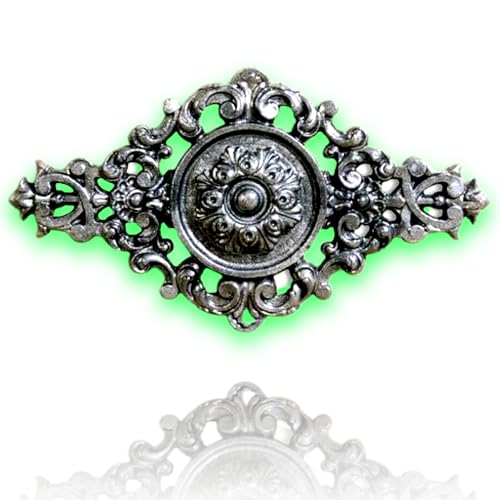 Déco fer Forgé-PALMETTE DECORATION-H40 cm par 20 cm-Pour Porte Portail Portillon battant coulissant -2 Inserts Taraudés M6 Face Arriere- Usage Interieur...