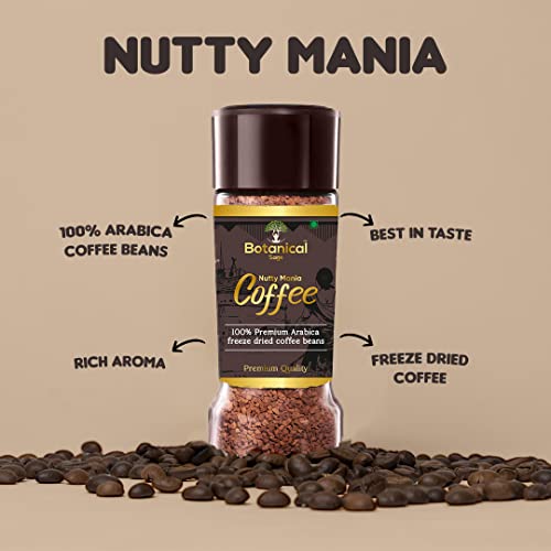 Image of Botanical sage- Nutty Mania instant coffee | 100% Arabica freeze dried | Flavored coffee | 100g