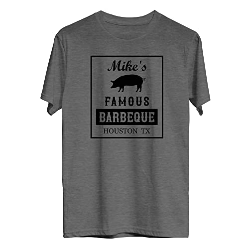 Personalized Barbeque Shirt | BBQ Bar-B-Que Party Tshirt | Personalized with Name | Handmade Decorated Short Sleeve Premium T-Shirt4