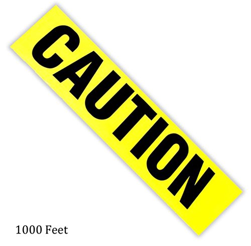BRITEGUARD 1000 Foot Caution Tape | High Visibility Yellow with Black Lettering | Easy Setup & Removal | 3