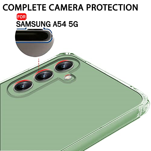 Image of TheGiftKart Back Cover Soft Case for Samsung Galaxy A54 5G | Best Camera Protection | Inbuilt Dust Plugs & Anti-Slip Grip | Ultra Clear Slim Back (Silicone | Transparent)