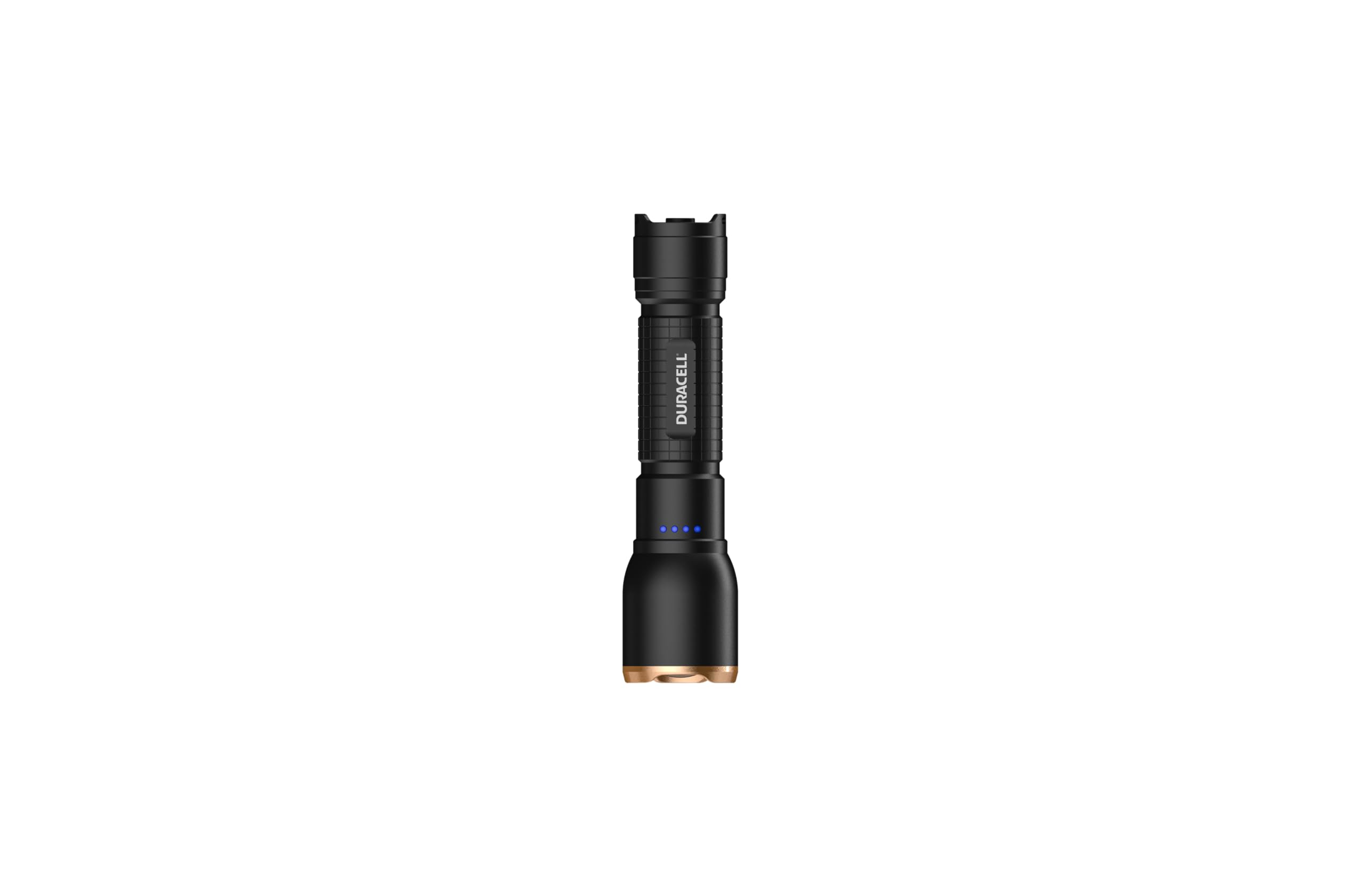 Duracell LED Taschenlampe DF750R Core Plus – 750 Lumen, Twist-Fokus, bis 120 m Leuchtweite, USB-C wiederaufladbar, 18650 Li-Ion Akku, 3 Lichtmodi, IP54 spritzwassergeschützt, robustes Aluminiumgehäuse