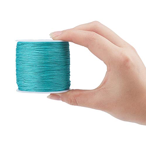 Ph Pandahall Blue Nylon Thread 0.8Mm 436 Yards Bracelet String Beading Cord Knotting Cord Kumihimo Macrame Thread For Friendship Bracelet Beach Surfer Necklace Christmas Tree Ornament #TOP6