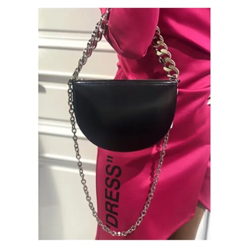 Sac à main décontracté en cuir PU avec chaîne grand cabas fourretout - 5