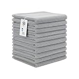 BenBow Mikrofasertuch 40x40 cm – Premium Reinigungstuch für Haushalt, Küche, Bad & Glas | Saugstark, Fusselfrei, Randlos | Perfekt für Staub, Möbel & Fensterpflege - 50stk
