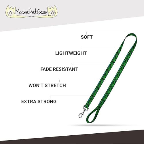 Image of Camo Dog Leash - Camouflage Dog Lead Waterproof with Easy Grip Loop - 1 Inch x 4 Feet, Jungle Weave
