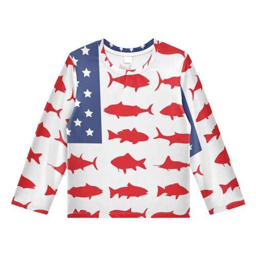 Aflyko Festive Boys' Rash Guard Shirts Xmas UPF 50+ Sun Protection Swim Shirt 3-12T