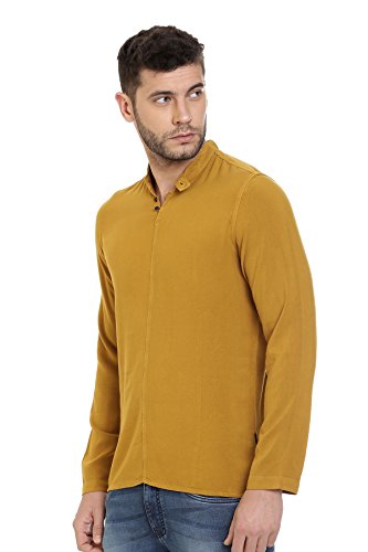 Image of Identiti Long Sleeves Solid Slim Fit 100% Viscose Casual Shirt /Kurta for Men