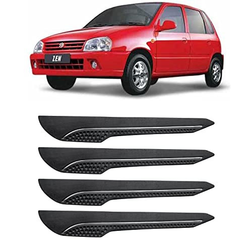 Image of AOSIS-Car Bumper Protector /Bumper Guard for Maruti Suzuki Zen with Single Chrome Stripe (4-Pcs)