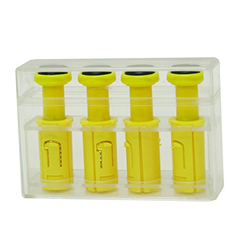 Cando 1019837 Digi-Flex Multi Exerciseur de mains, boutons digitaux supplémentaires avec boîte, léger, X, jaune (Pack de 4)