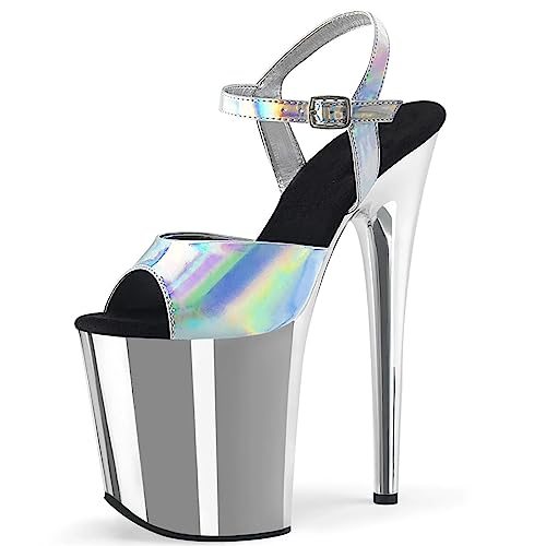 Sandales Stiletto Haute Plate-Forme Antidérapante et Maintien Cheville Femme