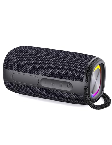 Image of Bluetooth Speaker, Speaker Bluetooth Wireless with Light, BT5.3, IPX6 Waterproof Electronic Gadgets for Home /Party /Outdoor, Birthday Gift (Black)