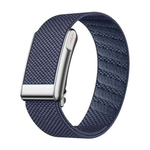 Image of Loop Smart Band Health & Fitness Tracker ECG PPG Body Temperature, HRV Analysis, 30+ Sports Modes, Sleep and Stress Monitor, Subscription Free Screenless Smart Bracele (Deep Blue)